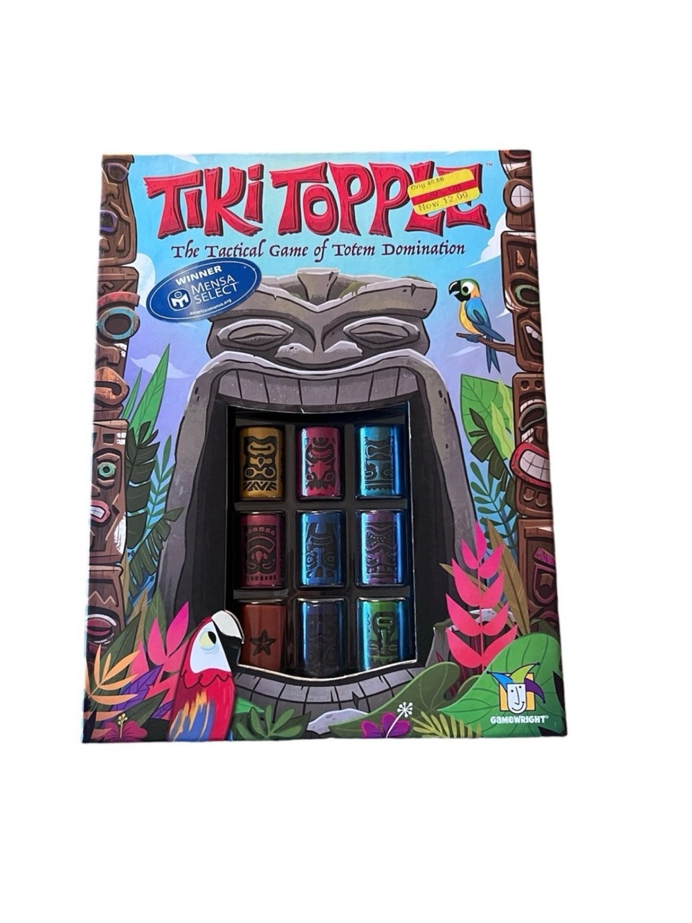 Gamewright TIKI TOPPLE -The Tactical Board Game of Totem Domination New Open Box